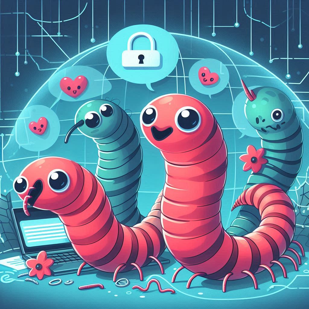 Ilustrasi Worms dan Keamanan Jaringan